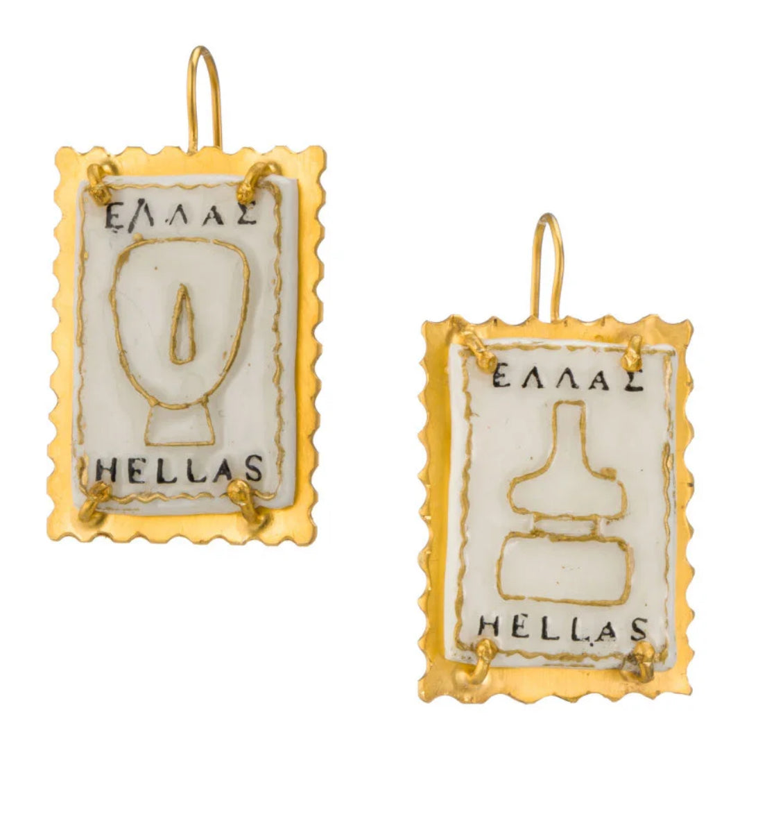 Stamp Large Pair of Earrings